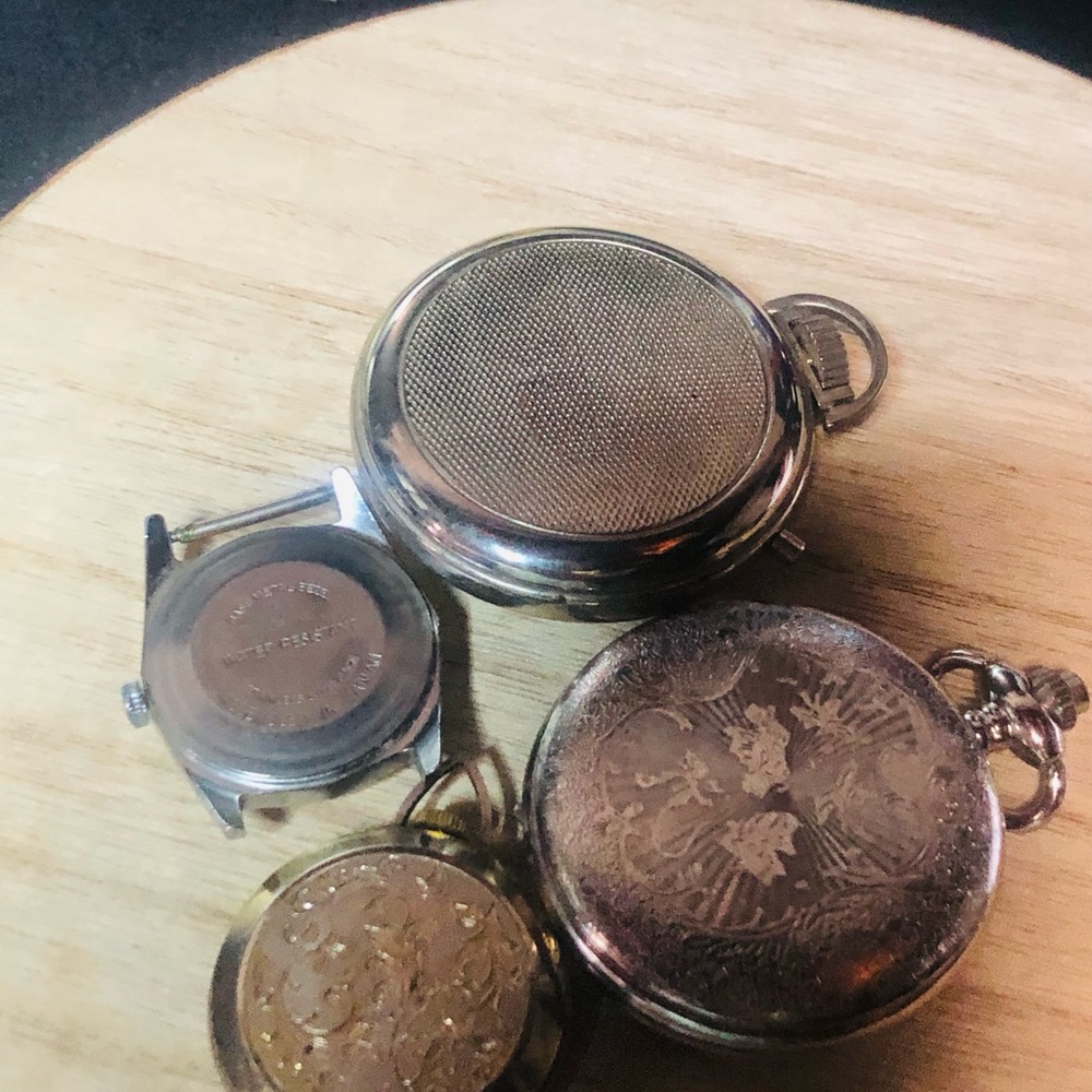 Vintage Pocket Watch Collection - Silver Tone
